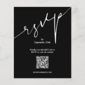 Einfache QR-Code-Hochzeitkarte für schwarze Großpa (Vorderseite)