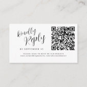 Einfache QR-Code Hochzeitswebsite online UAWG Begleitkarte (Vorderseite)