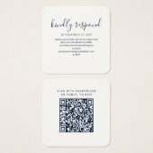 Einfache QR-Code-Hochzeitswebsite-RSVP-Beilagekart (Vorne & Hinten)