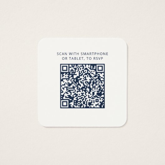 Einfache QR-Code-Hochzeitswebsite-RSVP-Beilagekart (Rückseite)