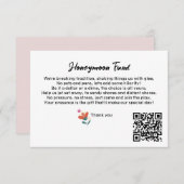 Einfache QR Code Honeymoon Fund Anfrage Hochzeit Begleitkarte (Vorne/Hinten)