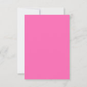 Einfache QR Code Hot Pink Wedding RSVP Karte (Rückseite)
