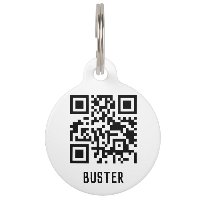 Einfache QR-Code mit Namen Haustiermarke (Vorderseite)