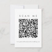 Einfache QR Code Rost Terracotta Hochzeit RSVP Karte (Rückseite)