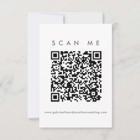 Einfache QR Code Rost Terracotta Hochzeit RSVP Karte (Rückseite)