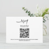 Einfache QR-Code-RSVP-Karte Einladung (Stehend Vorderseite)