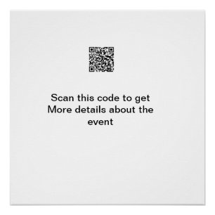 Einfache QR-Code-Scan-Geschäftsveranstaltungsvorla Poster