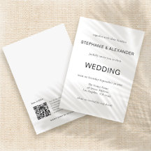 Einfache QR Code Schwarz-weiß Hochzeit