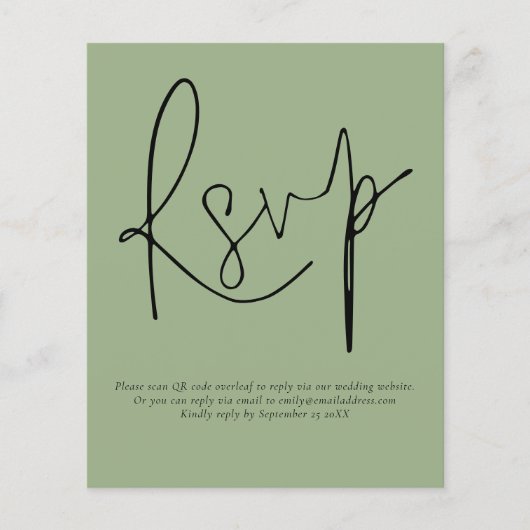 Einfache QR Code Skript Hochzeitsangabe UAWG (Vorderseite)