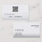 Einfache QR Code-SuchBar-Geschäfts-Karte Visitenkarte (Vorne/Hinten)