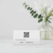 Einfache QR Code-SuchBar-Geschäfts-Karte Visitenkarte (Stehend Vorderseite)