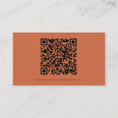 Einfache QR Code Terracotta Wedding RSVP Begleitkarte (Rückseite)