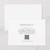 Einfache QR Code UAWG Wedding Response Card RSVP Karte (Vorne/Hinten)
