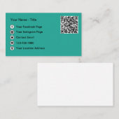 Einfache QR-Code- und Social-Media-Kontaktkarten Visitenkarte (Vorne/Hinten)