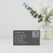 Einfache QR-Code- und Social-Media-Kontaktkarten Visitenkarte (Stehend Vorderseite)