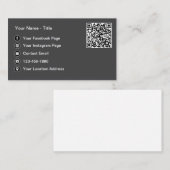 Einfache QR-Code- und Social-Media-Kontaktkarten Visitenkarte (Vorne/Hinten)