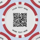 Einfache QR-Code- und Textwerbung Pokerchips