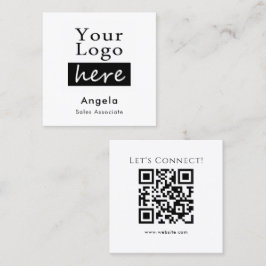 Einfache QR-Code-Visitenkarte Quadratische Visitenkarte