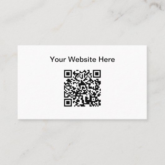 Einfache QR-Code-Website-Promotion Visitenkarte (Vorderseite)