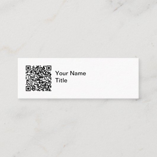 Einfache QR-Code-Werbebusinesskarten Mini Visitenkarte (Vorderseite)