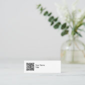 Einfache QR-Code-Werbebusinesskarten Mini Visitenkarte (Stehend Vorderseite)