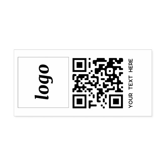 Einfache QR-Code-Werbung für Logos Permastempel (Design)