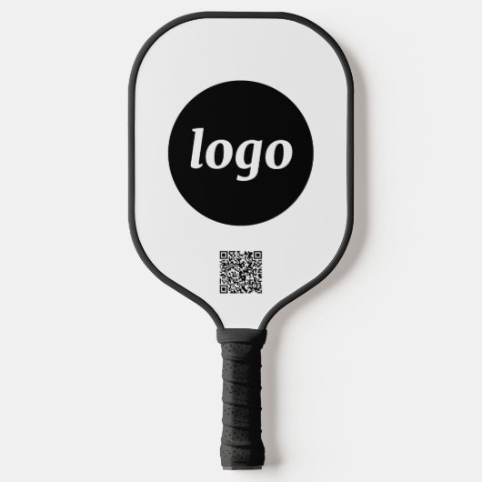 Einfache QR-Code-Werbung Pickleball Schläger (Vorderseite)