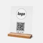Einfache QR-Codeprüfung für das Bezahlen von Gesch Acrylschild (Winkel)