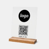 Einfache QR-Codeprüfung für das Bezahlen von Gesch Acrylschild (Winkel)