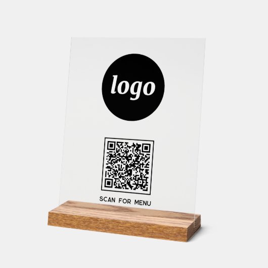 Einfache QR-Codeprüfung für das Menü Acrylschild (Winkel)