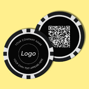 Einfache QR-Codes für Logos und Textwerbung Pokerchips