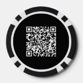 Einfache QR-Codes für Logos und Textwerbung Pokerchips (Rückseite)
