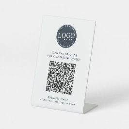 Einfache QR-Codes für moderne Geschäftslogos Sockelschild