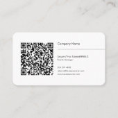 Einfache QR-Codes und Firmenlogo Visitenkarte (Vorderseite)