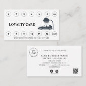 *~* Einfache QR Dankeschön Belohnungen Kfz-Wash-LO Treuekarte (Vorne/Hinten)