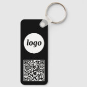 Einfache QR-Logos - Schwarz und Weiß Schlüsselanhänger (Rückseite)