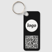 Einfache QR-Logos - Schwarz und Weiß Schlüsselanhänger (Vorderseite)