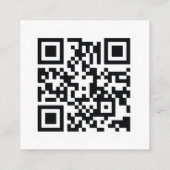Einfache QR-UAwg-Abschlusskarte für White Wedding Begleitkarte (Rückseite)
