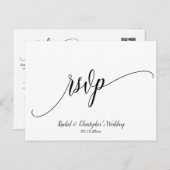 Einfache QR-UAWG-Antwort auf Hochzeitereignisse Postkarte (Vorne/Hinten)