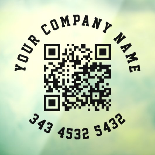 Einfache QR-Werbeaktion Fensteraufkleber (Blatt 3)