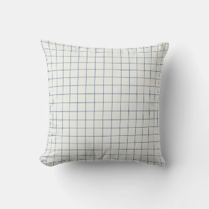 Einfache Quadrate Blau Kissen