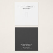 Einfache quadratische Schmuckkarte mit weißem Ring (Vorne & Hinten)