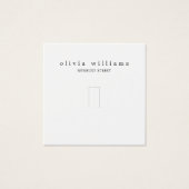 Einfache quadratische Schmuckkarte mit weißem Ring (Vorderseite)