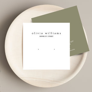 Einfache quadratische Stecker-Ohrring-Anzeige-Kart