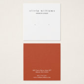 Einfache quadratische Stuhlvorratskarte (Vorne & Hinten)