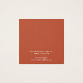 Einfache quadratische Stuhlvorratskarte (Rückseite)