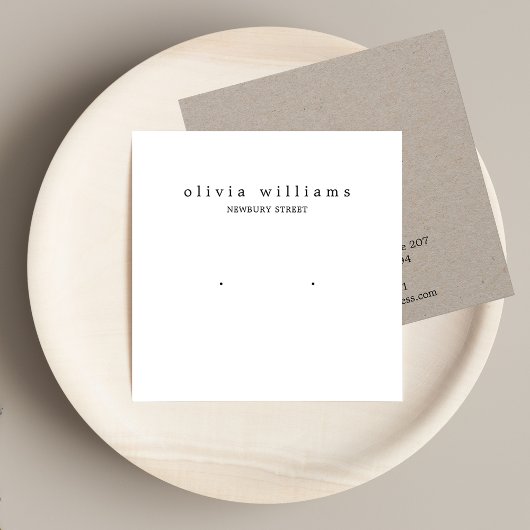 Einfache quadratische weiße Stuhlvorratskarte