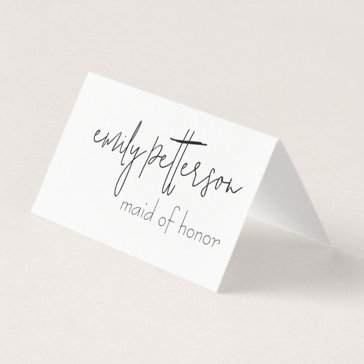 Einfache Quaint-Platzkarten (Vorderseite)