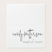 Einfache Quaint-Platzkarten (Außenseite Aufgefaltet)