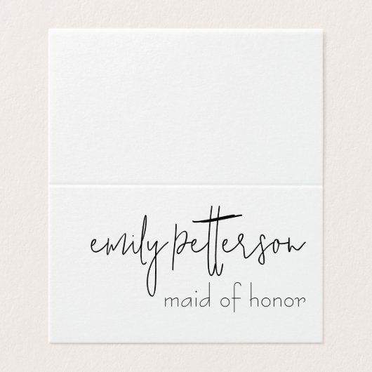 Einfache Quaint-Platzkarten (Außenseite Aufgefaltet)